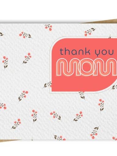 Red Mini Flowers Mother's Day Card Includes Kraft Envelope for wholesale by Paper Kuts