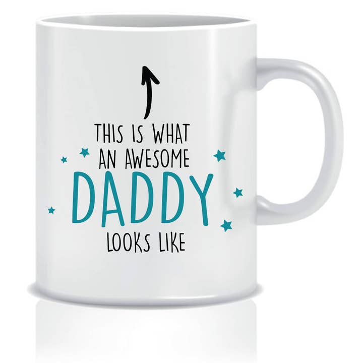 This is what an Awesome Daddy looks like Coffee Mug for wholesale by Cheeky Chops Cards & Wanky Candles
