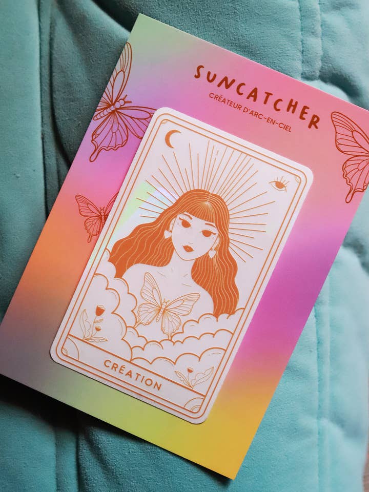 Sticker Suncatcher " Oracle "– Créateur d'arc-en-ciel pour la vente par Poulette Magique