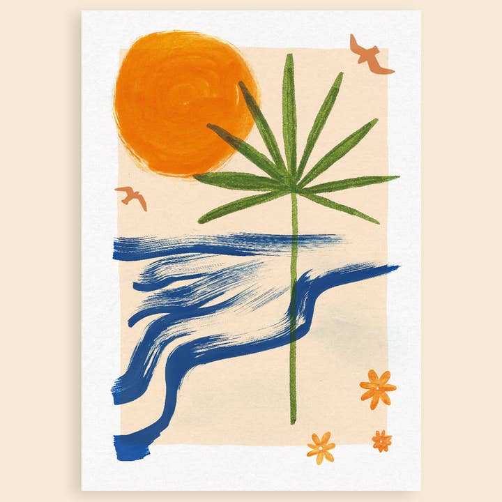 Hand and Palm – Großhandel Kunstdruck – Strandtag Kunstdruck