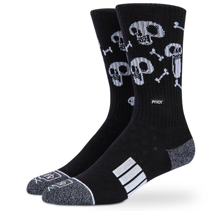 Black Skulls Socks for wholesale on Faire