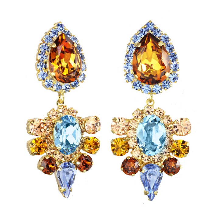 Blue Lenny Earrings for wholesale on Faire