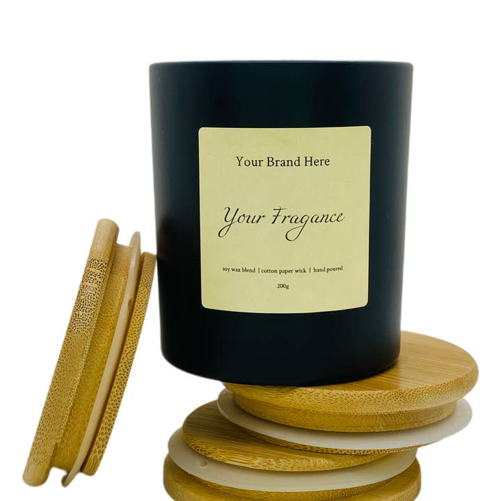 Sbodi - Wholesale Jar/Filled Candle - Private Label Luxury Black Candle Vessel 11OZ. Hand-poured.
