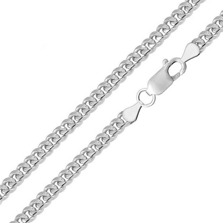 Colar Kelly Herd Miami Curb 200 - Prata de 1ª Lei por atacado de Kelly Herd Jewelry
