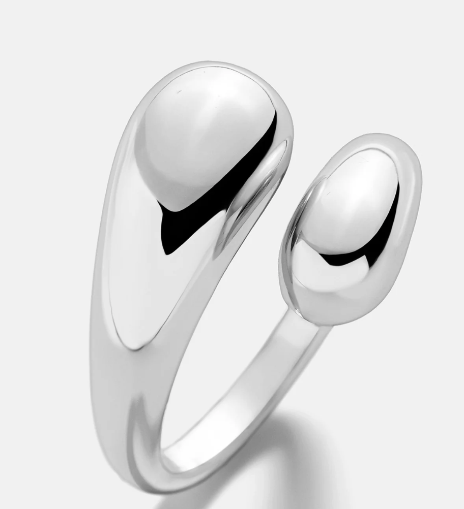 HoopLa – Großhandel Band/Stapelring – Moderner Crossover-Bypass-Domring - Edelstahlring8