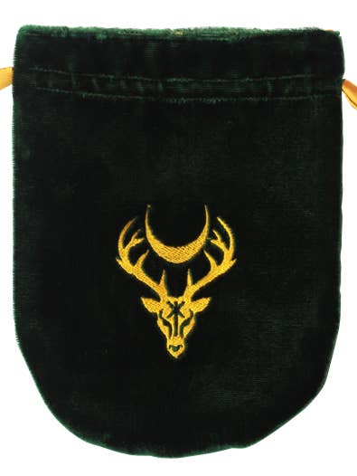Green Velvet Moon Stag Tarot BagVTB07 for wholesale by Starlinks Gifts