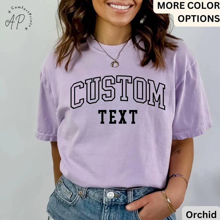 APComfortPrints - Wholesale T-Shirt (Graphic) - Unisex - Custom Text Comfort Colors® T-Shirt8