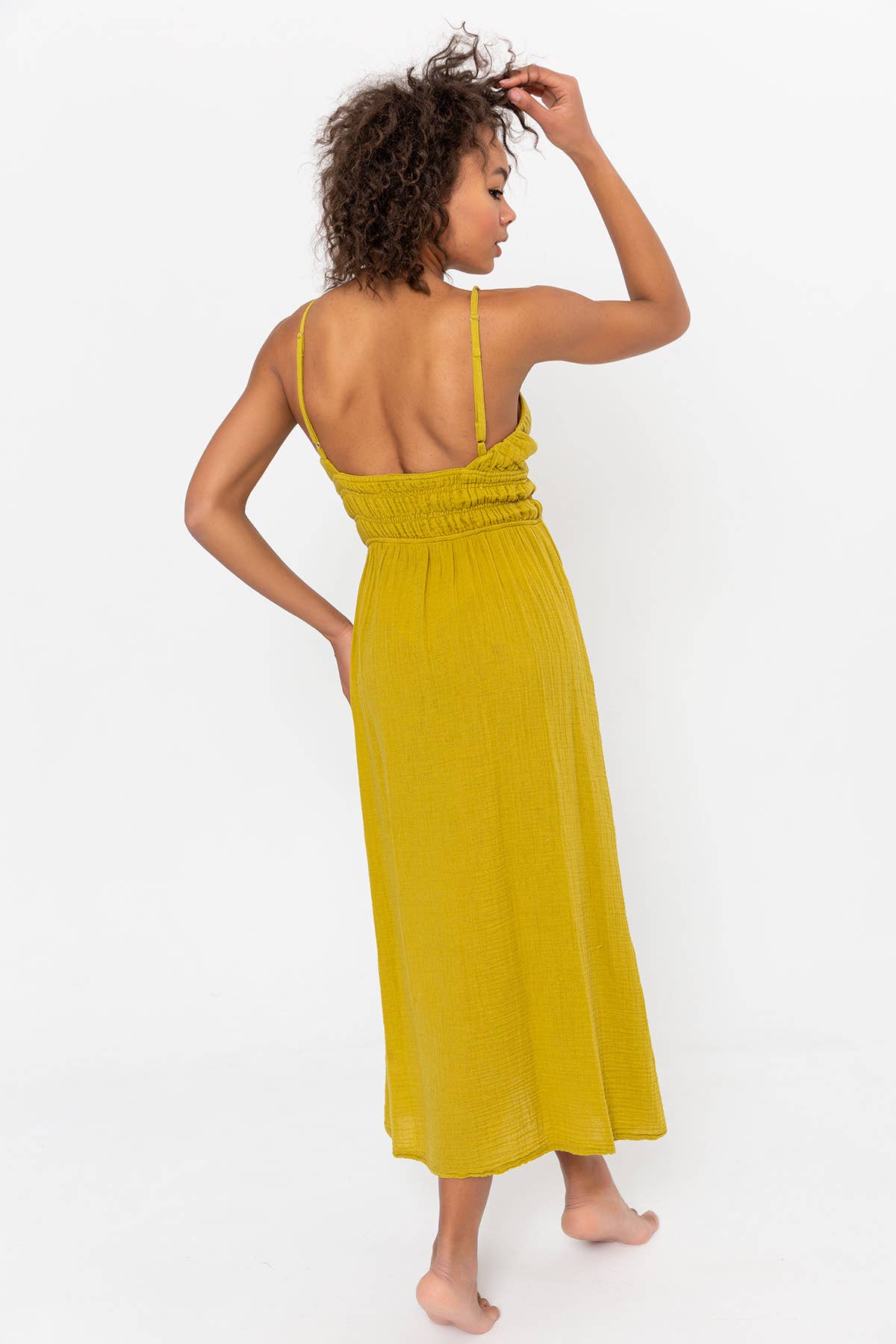 Blanca – Vestido - Mulher por atacado – Vestido longo minimalista 3298 Zuwena em algodão Blanca3