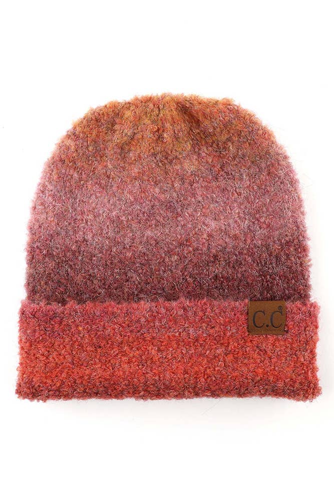 Hana - Wholesale Beanie - Women's - C.C Multi Color Ombre Mohair Cuff Beanie19