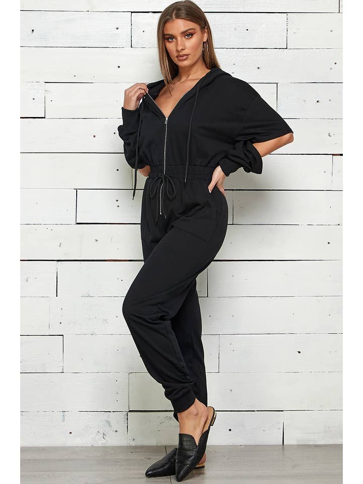 Shop Michella – Großhandel Jumpsuit – Damen – FRENCH TERRY OVERALL MIT KAPUZE UND REISSVERSCHLUSS17