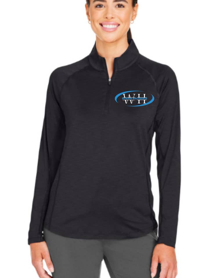Woodland Hills Dickson Ladies Quarter-Zip Pullover for wholesale by 240 Spirit Press
