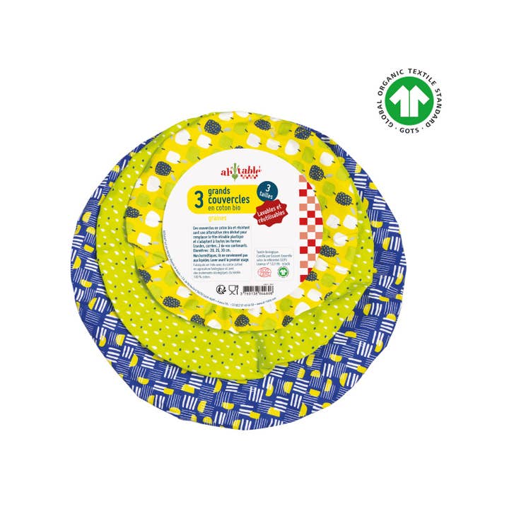 Ah! Table! - Ecodis - Wholesale Food Storage Wrap/Bag - Food Covers Set of 3 Ø 20 25 30 Cm1