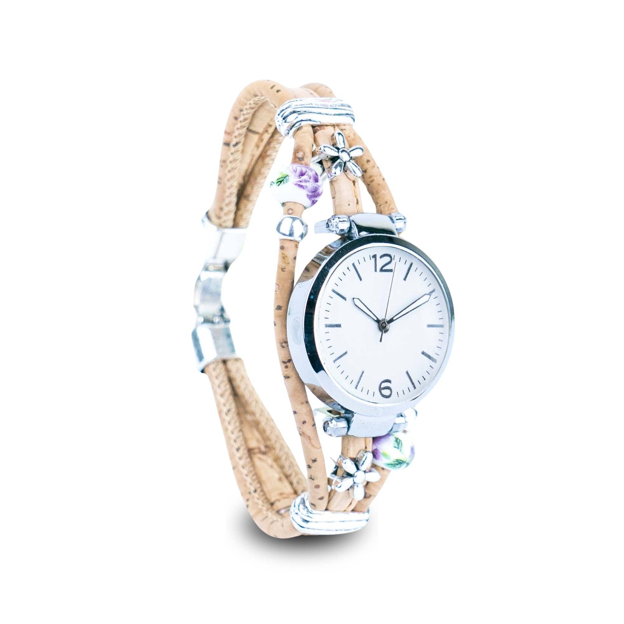 Meninas Bonitas Cork - Wholesale Wrist Watch - Women's - Natural cork line handmade ladies fashion watch WA-4572