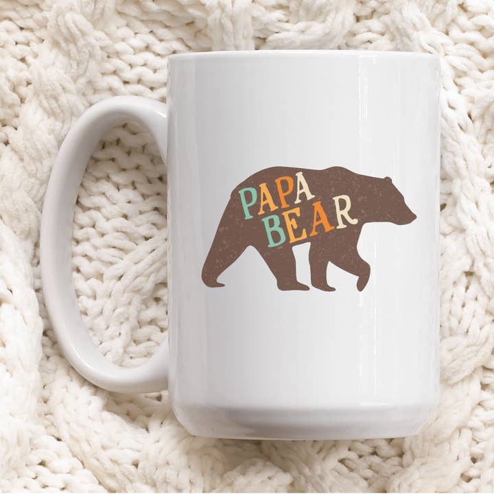 15oz Father's Day Mug Coffee Mug for Dad Gifts Papa Bear Mug for wholesale by P E T I T R U E