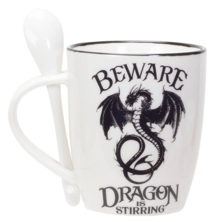 Pacific Trading - Wholesale Coffee Mug - Alchemy Gothic Mug & Spoon Set Dragon is Stirring4