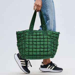 Buy Wholesale China Women Large Quilted Puffer Tote Bag Soft