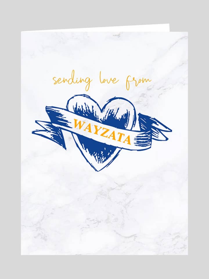 Love From Wayzata Greeting Card (Pack of 5) for wholesale by Stand With Heart