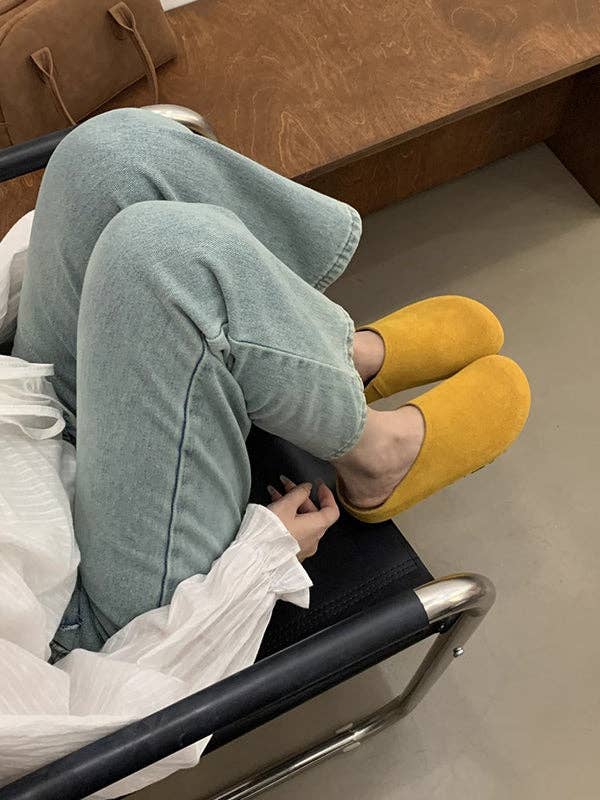 VividLux - Wholesale Slippers - Women's - Round-Toe Split-Joint Flat Shoes Slippers&Mules11