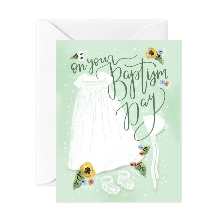 On Your Baptism Day Card for wholesale by Gratia Design Co.