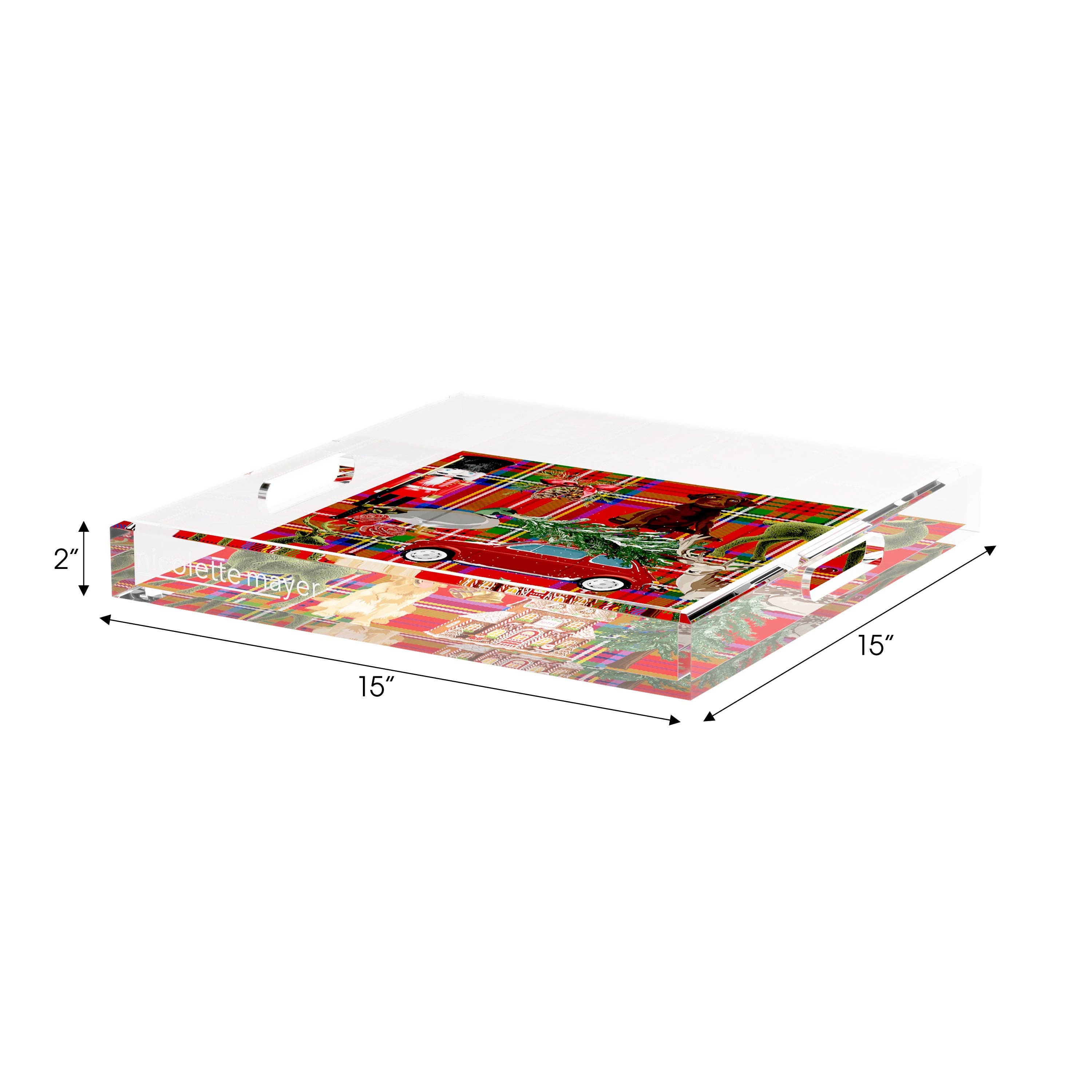 Nicolette Mayer Collection - Wholesale Decorative Tray - Ultimate Christmas Acrylic Square Decorative Tray34