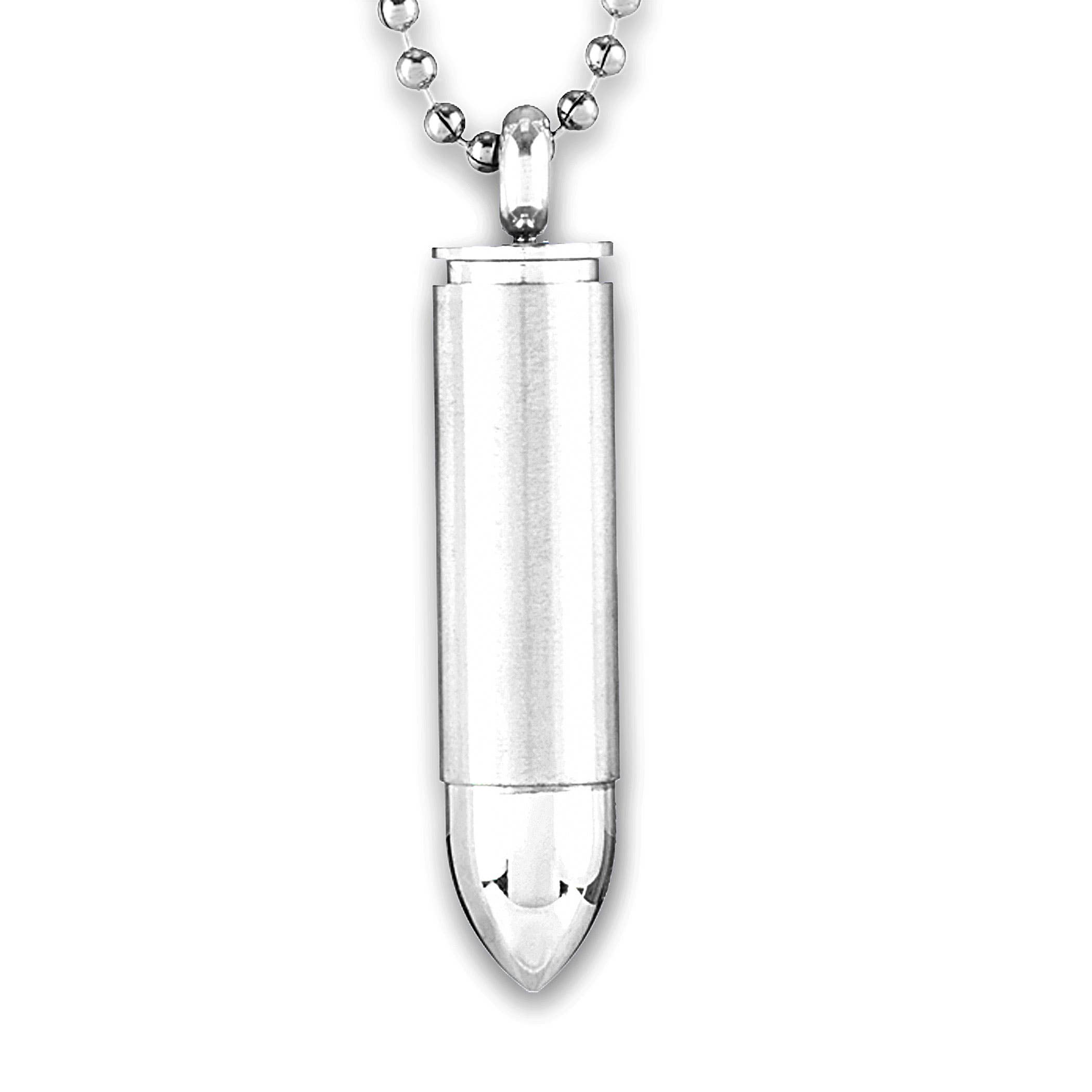 West Coast Jewelry - Wholesale Individual Charm/Pendant - Bullet Capsule Stainless Steel Pendant4