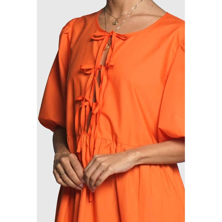 Sans Souci - Wholesale Jurk - Dames - POPLIN MAXIJURK MET STRIKSLUITING VOOR15