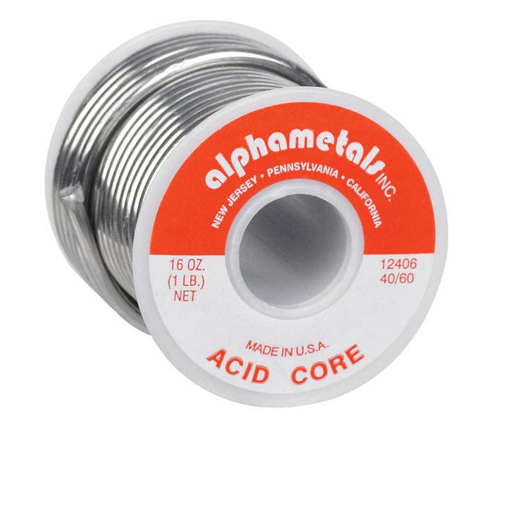 Everyday Supply Co - Wholesale Craft Supplies - ALPHA FRY 16oz Acid Core Solder Wire 0.125" Tin/Lead 40/60