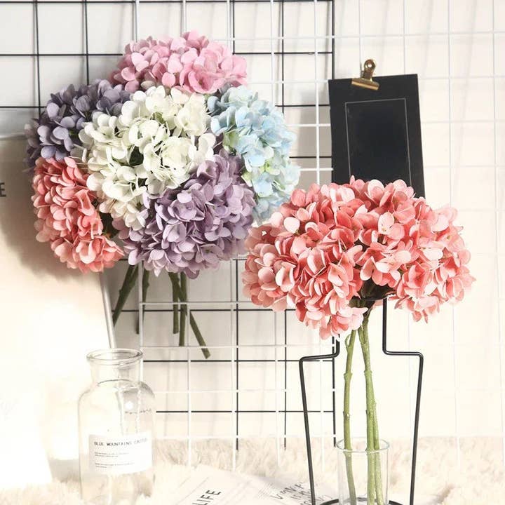 Kiyo Home – wholesale Artificial flowers – Artificial Hydrangeas 3-Piece Set