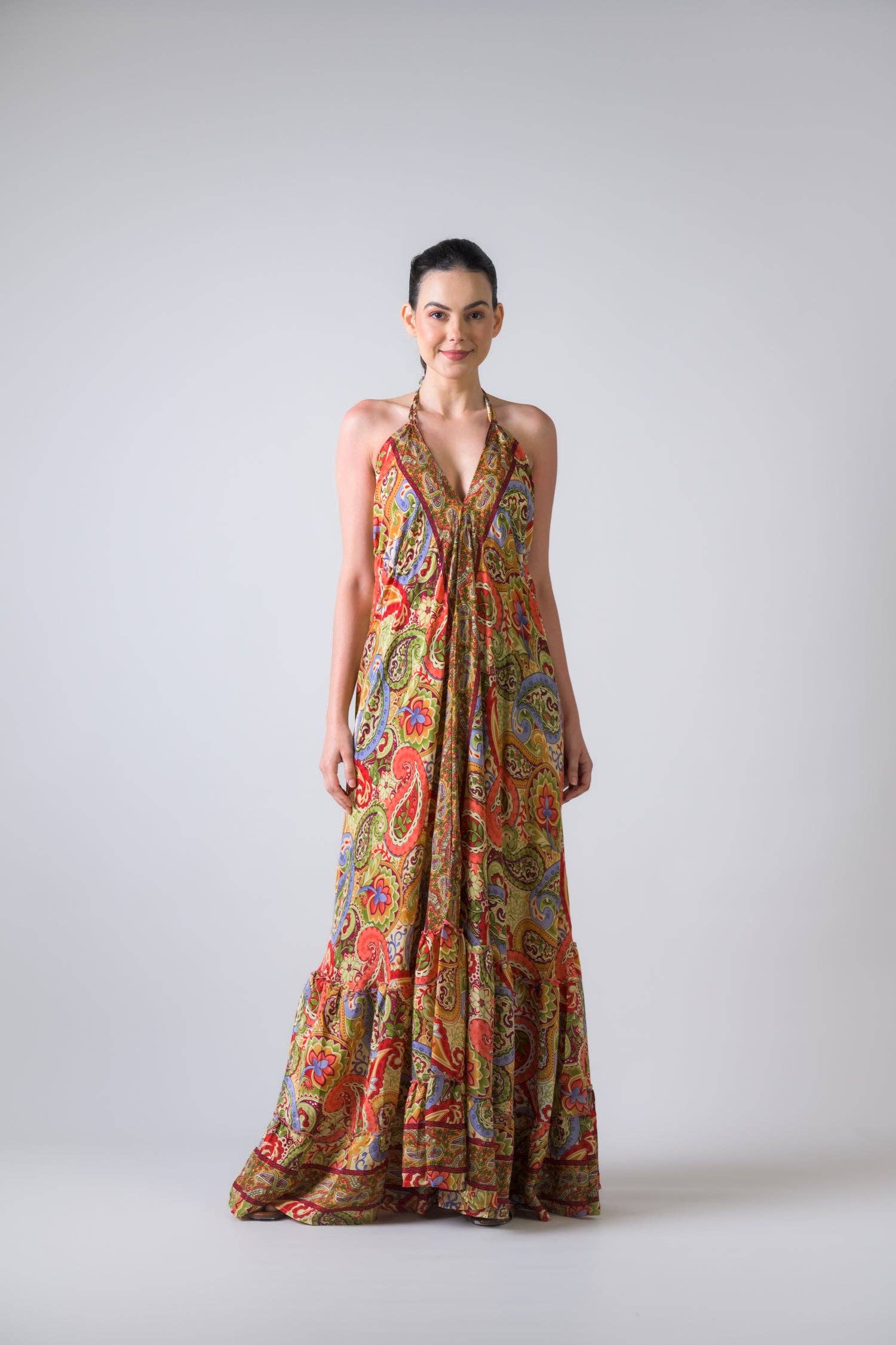 Assorted Rhea Patterned Halter Dress for wholesale on Faire4