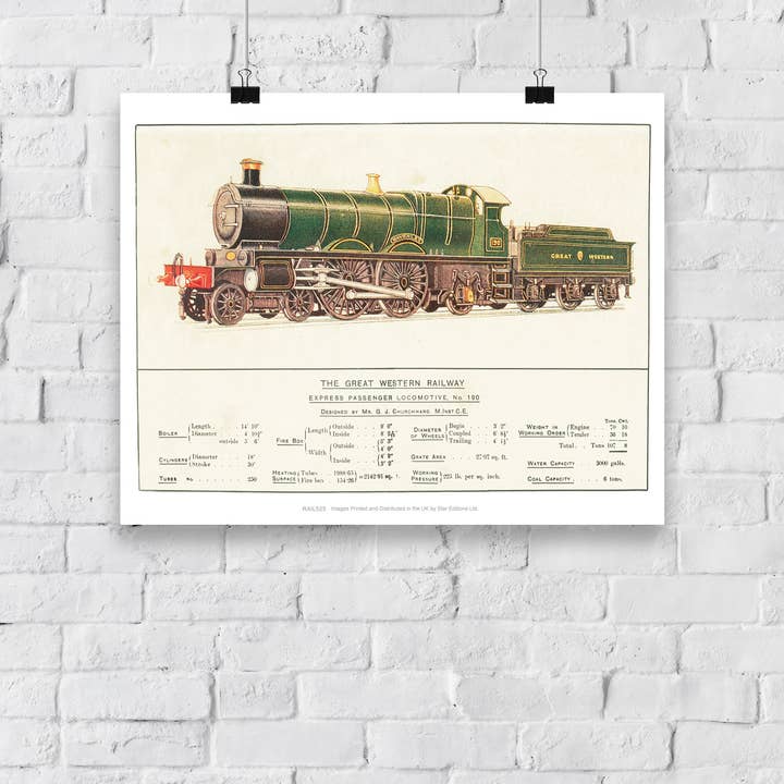 Star Editions - Wholesale Art Print - Express Passenger Locomotive-Great Western Railway Art Print2