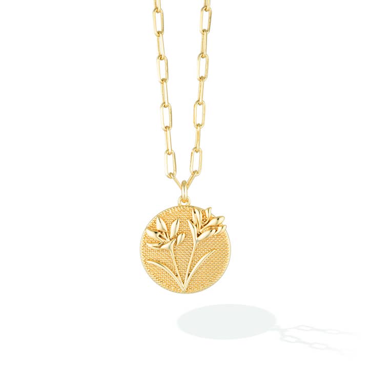 Halskette mit Geburtsblume Februar — Samtiges Violett für den Großhandel von Glacier Mist