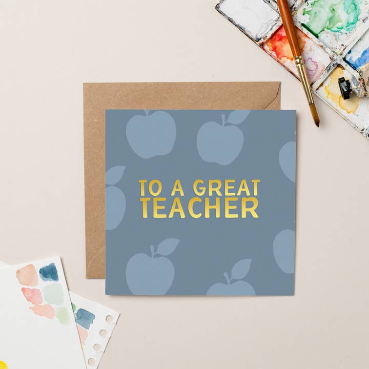 Great Teacher Gold Foil card for wholesale by lil wabbit