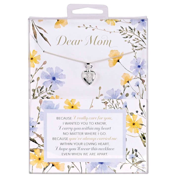 Halsband Kära Mamma Hjärta/CZ Kors Silver för wholesale av Dicksons