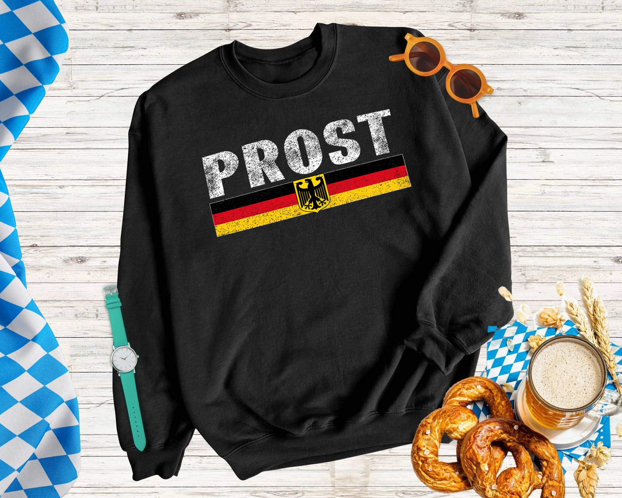 Vivtrek - Wholesale Graphic Sweatshirt - Unisex - Funny Oktoberfest Prost Sweatshirt, Oktoberfest Party Tshirt0