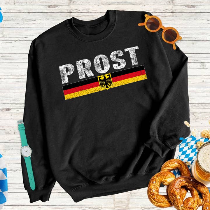 Vivtrek - Wholesale Graphic Sweatshirt - Unisex - Funny Oktoberfest Prost Sweatshirt, Oktoberfest Party Tshirt