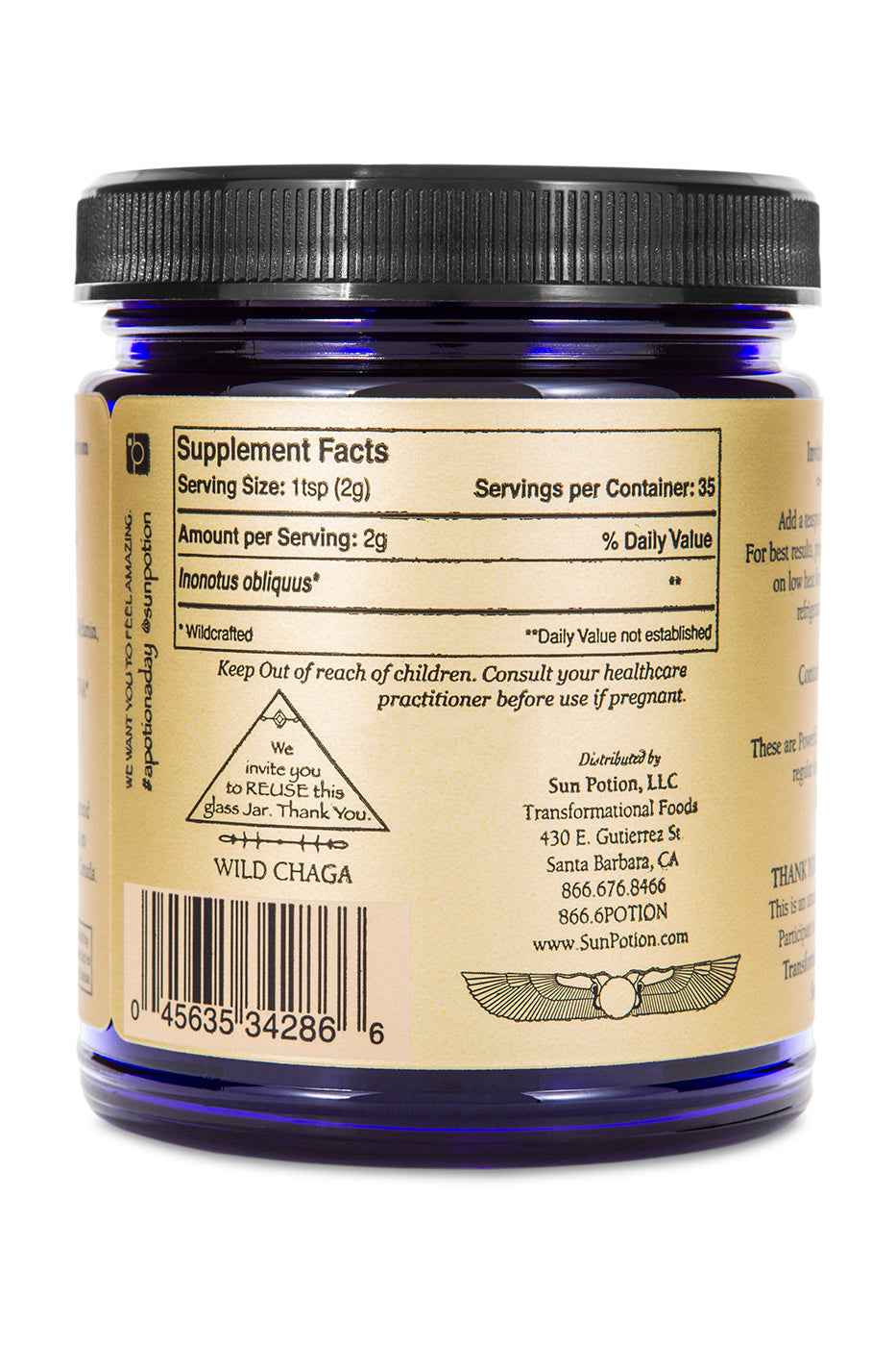 Sun Potion - Wholesale Protein/Superfood Powder - Chaga Mushroom Powder (Wildcrafted)4