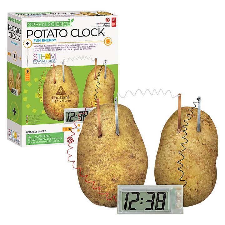 The Toy Network - Wholesale DIY Craft Kit - Kids - Green Science/Potato Clock