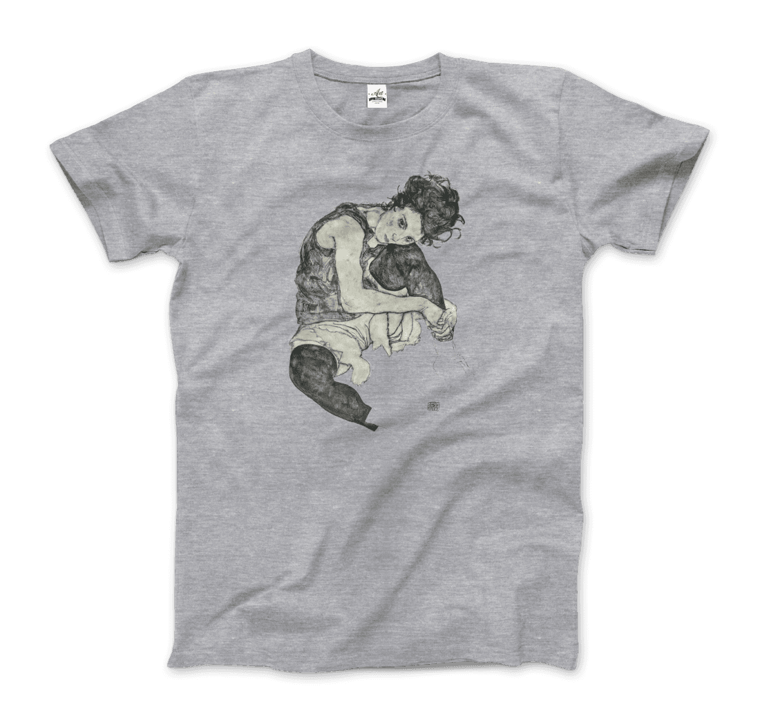 Art-O-Rama Shop - Wholesale T-Shirt (Graphic) - Unisex - Egon Schiele Zeichnungen I (Drawings 1) 1917 Art T-Shirt5