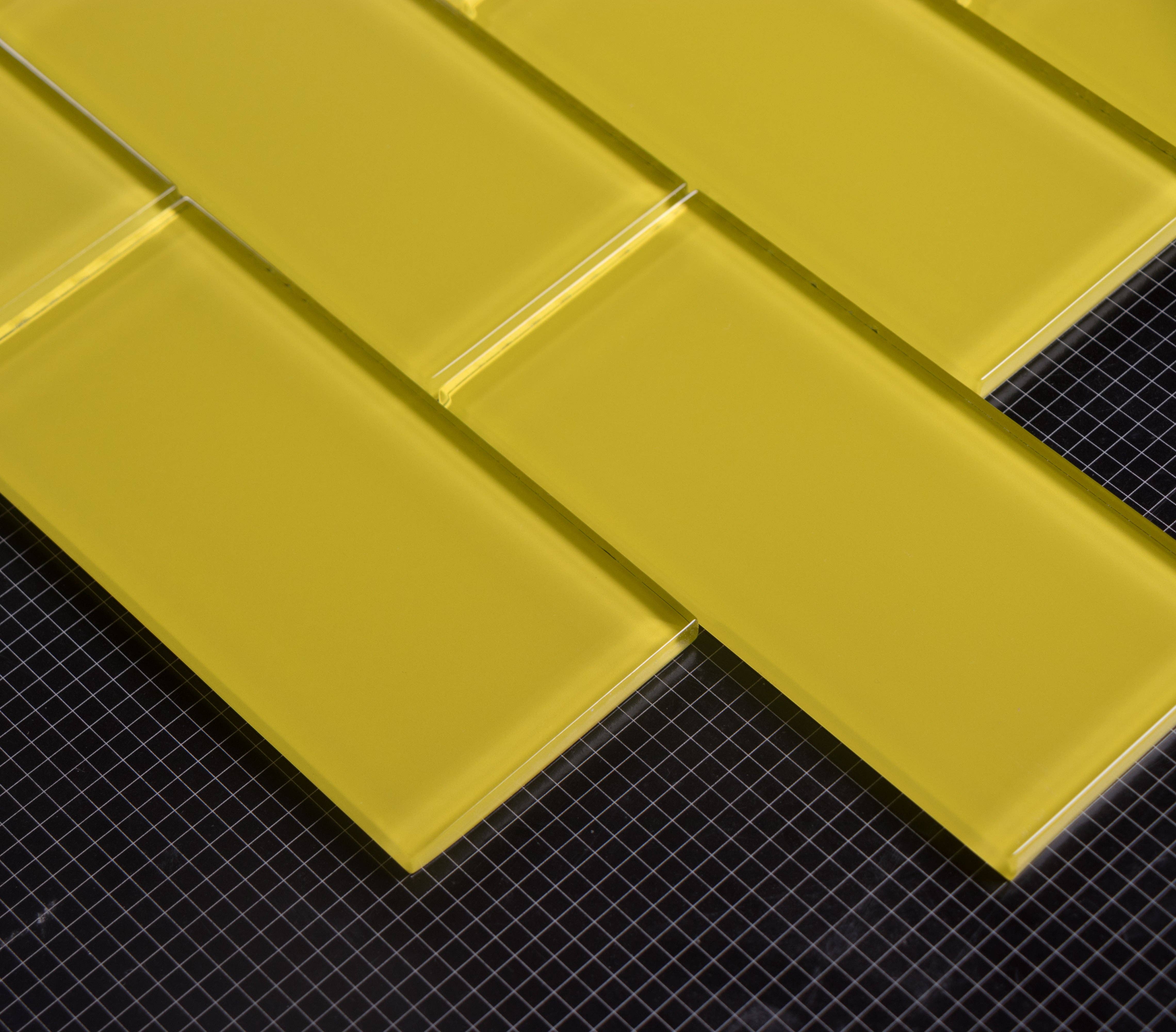 WS Tiles - Vente Carrelages muraux - Carreau de mosaïque en verre de 3" x 6", dosseret pour cuisine et salle de bain - 5 pieds carrés par carton56