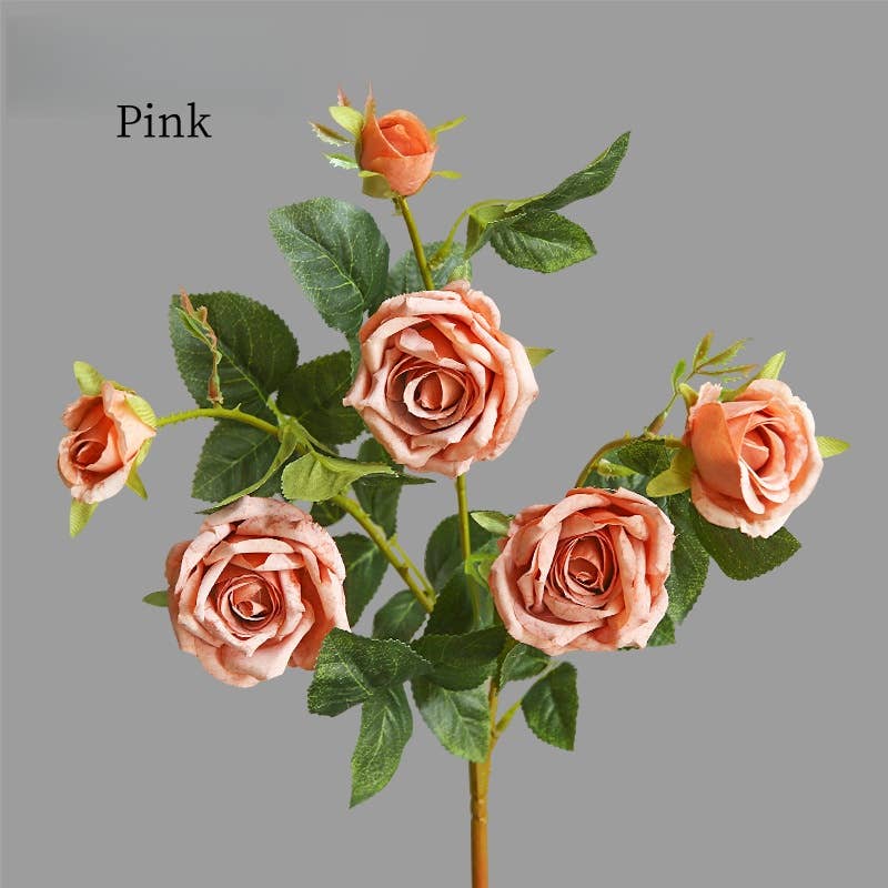 ACNITE(We cover U.S. import duties) - Wholesale Kunstbloemen - Zijden bloemstuk met 6 koppen sneeuwrozen voor woondecoratie12