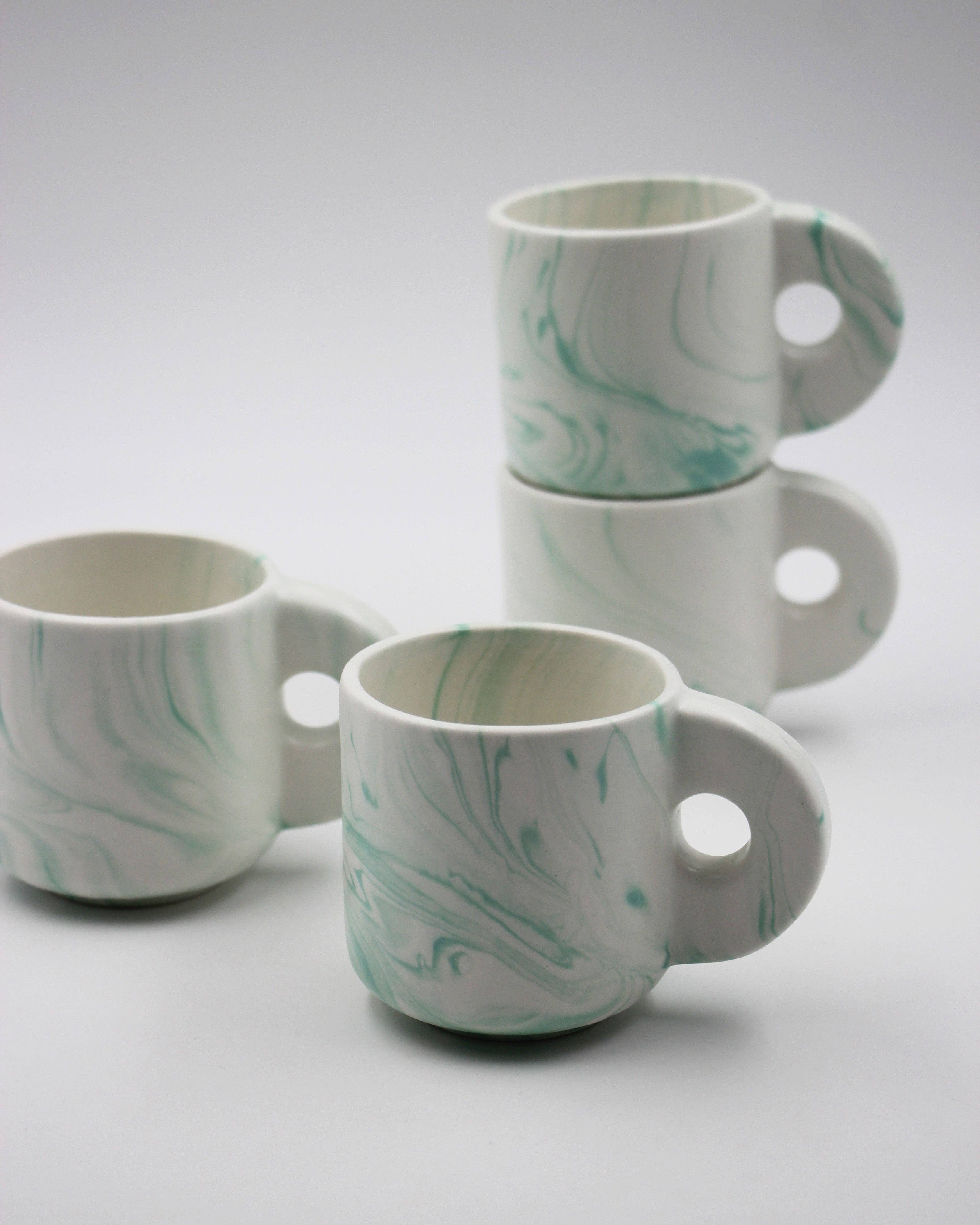 Pó de Barro - Vente Tasse à café - Double espresso Tasse Marbre Vert1