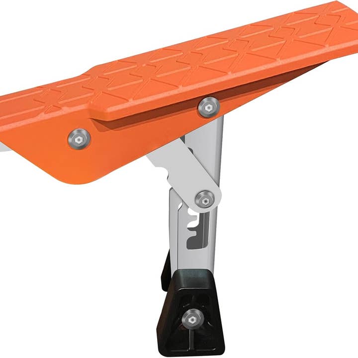Car Door Step, Universal Vehicle Latch Step for Car Roof Access, 4 Gears Folding Stand Pedal with Both Feet, Fits Most SUV, Truck (Orange) for wholesale by Krediz