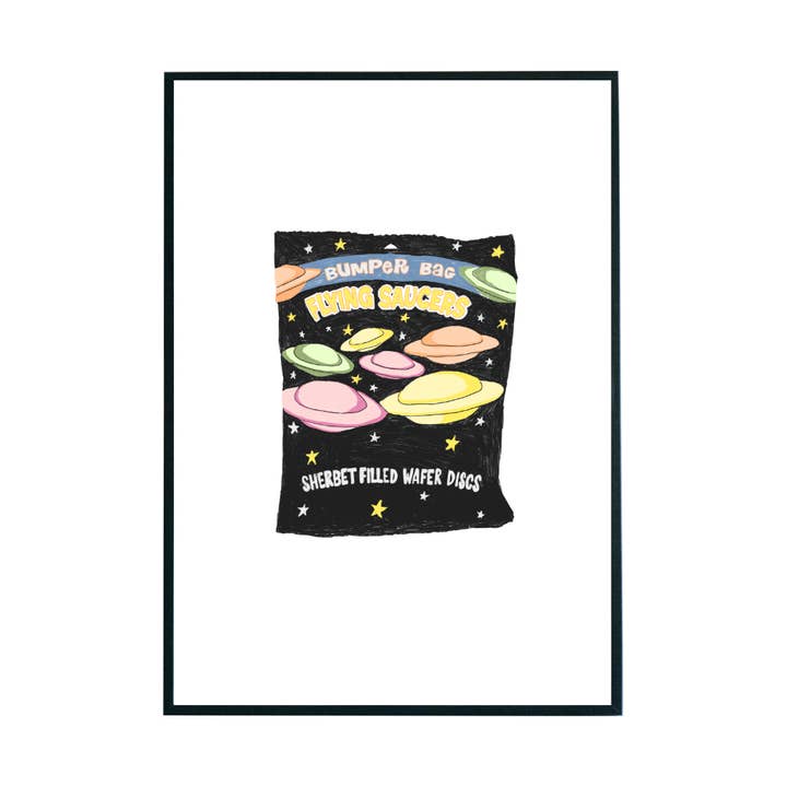 Flying Saucers - Art Print (A5-A2) for wholesale by Olive and Clive