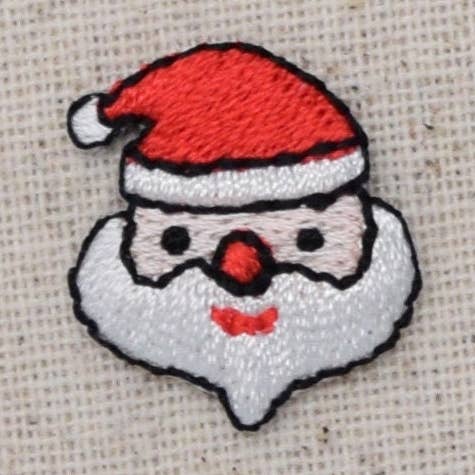 Santa Claus - Face - Small Mini - Iron on Applique - Embroidered Patch - 155194A for wholesale by Wholesale Applique