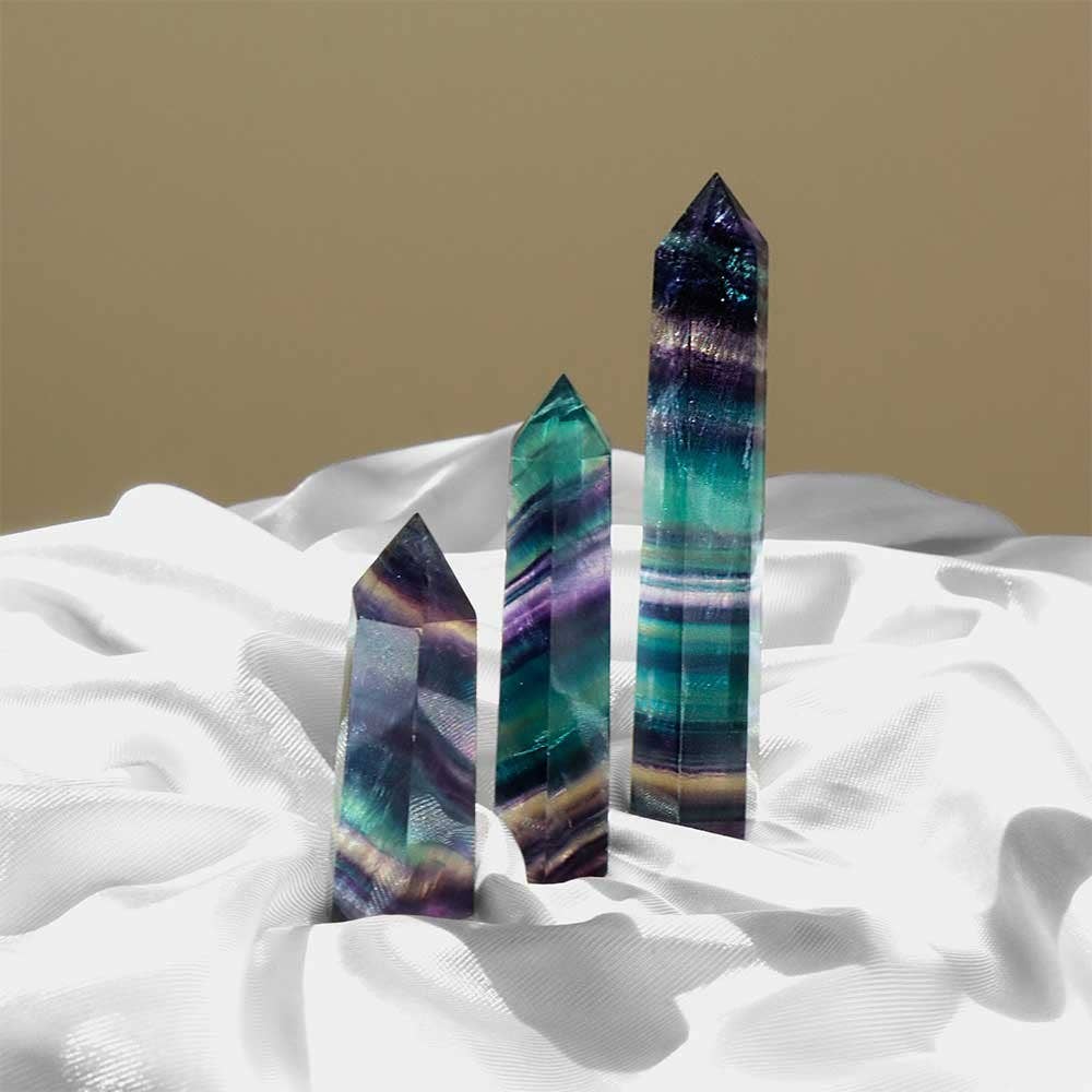 Vives de la Cortada S.L – wholesale Andlig sten/kristall – Polerade spetsar i regnbågsfluorit2