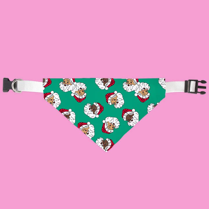 Mr. Claus Bandana in Green for wholesale by Dope Dog Co