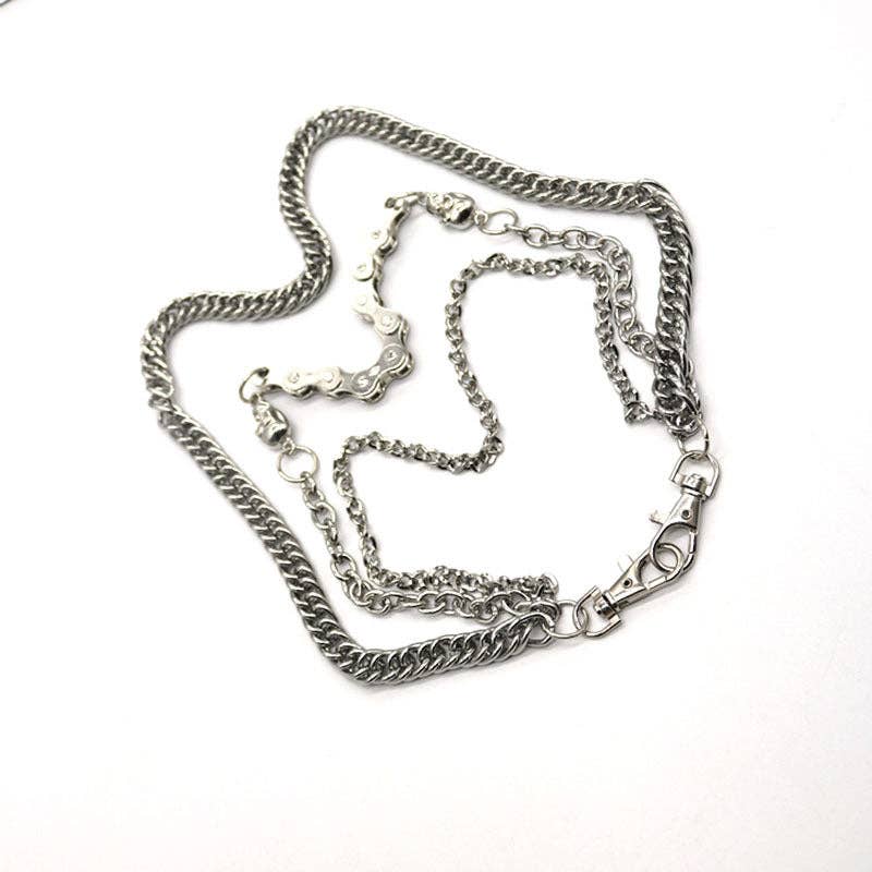 White Hiphop Biker Skull Chain for wholesale on Faire3