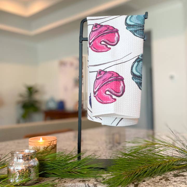 Jingle Bell Tea Towel|Jessica Reynolds Art for wholesale by Jessica Reynolds Art