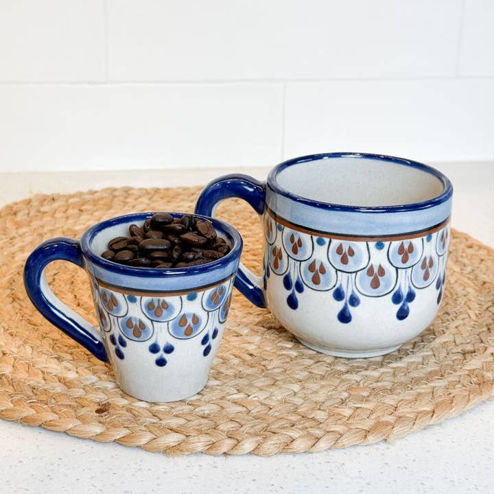 Upavim Crafts - Wholesale Coffee Mug - Guatemalan Hand-Painted Ceramic Barrel Mug