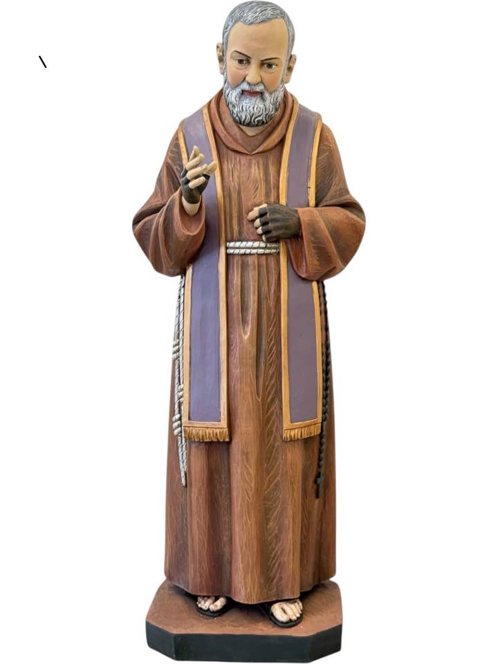 Statue von Padre Pio da Pietrelcina 120 cm aus Fiberglas für den Großhandel von Dolfi